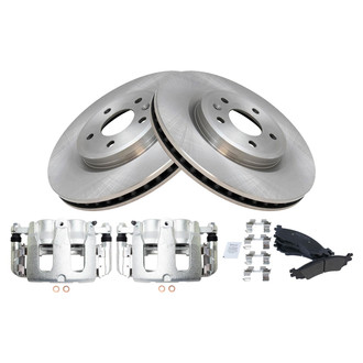 TRQ® - Front Disc Brake Kit with Semi-Metallic Pads and Calipers