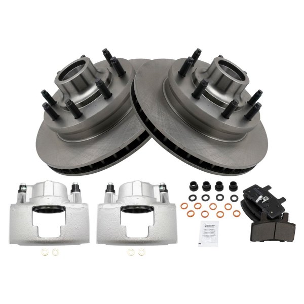 TRQ® - Semi-Metallic Brake Pad & Rotor Kit with Calipers