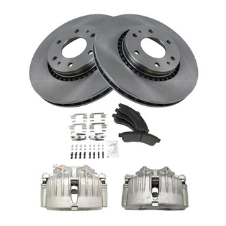 TRQ® - Front Disc Brake Kit with Semi-Metallic Pads and Calipers