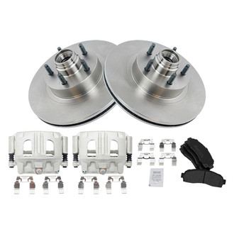 TRQ® - Front Disc Brake Kit with Semi-Metallic Pads and Calipers