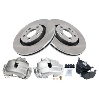 TRQ® - Front Disc Brake Kit with Semi-Metallic Pads and Calipers