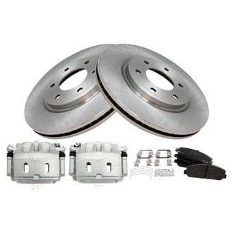 TRQ® - Front Disc Brake Kit with Semi-Metallic Pads and Calipers