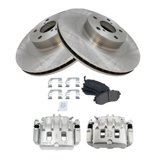 TRQ® - Front Disc Brake Kit with Semi-Metallic Pads and Calipers