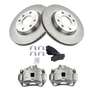 TRQ® - Front Disc Brake Kit with Semi-Metallic Pads and Calipers