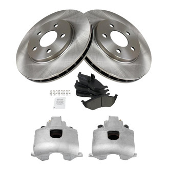 TRQ® - Front Disc Brake Kit with Semi-Metallic Pads and Calipers