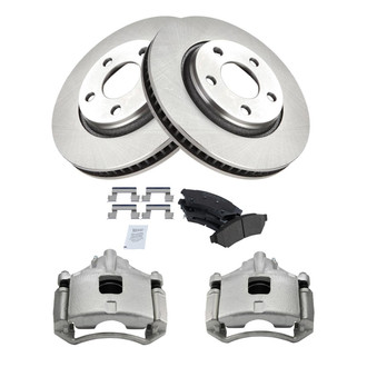 TRQ® - Front Disc Brake Kit with Semi-Metallic Pads and Calipers
