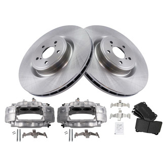 TRQ® - Front Disc Brake Kit with Semi-Metallic Pads and Calipers