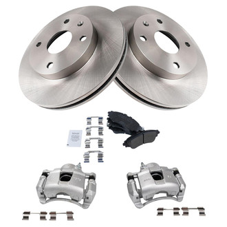 TRQ® - Disc Brake Kit with Semi-Metallic Pads and Calipers