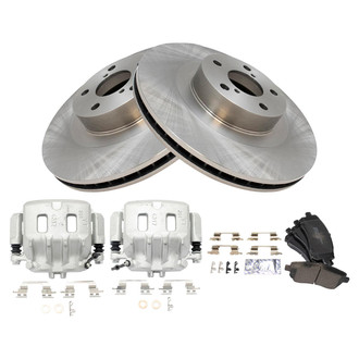 TRQ® - Front Disc Brake Kit with Semi-Metallic Pads and Calipers
