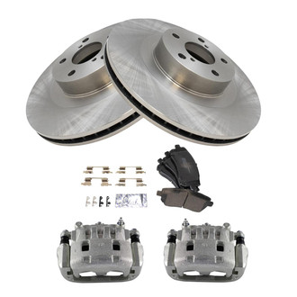 TRQ® - Front Disc Brake Kit with Semi-Metallic Pads and Calipers