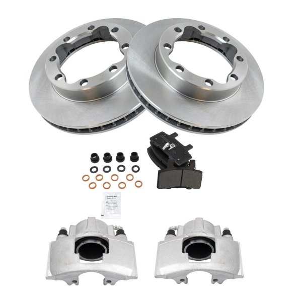 TRQ® - Semi-Metallic Brake Pad & Rotor Kit with Calipers