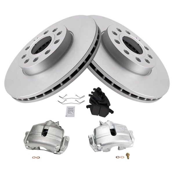 TRQ® - Ceramic Brake Pad & Rotor Kit with Calipers