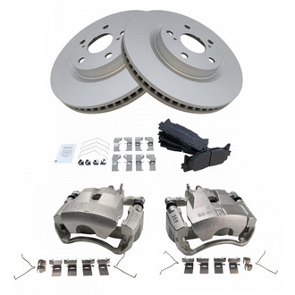 TRQ® - Front Disc Brake Kit with Semi-Metallic Pads and Calipers