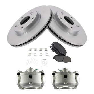 TRQ® - Front Disc Brake Kit with Semi-Metallic Pads and Calipers