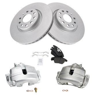 TRQ® - Front Disc Brake Kit with Semi-Metallic Pads and Calipers