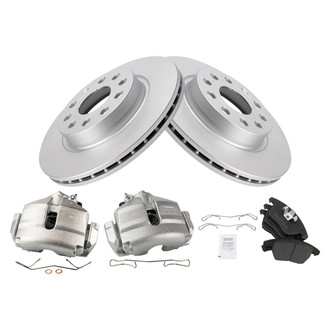 TRQ® - Front Disc Brake Kit with Semi-Metallic Pads and Calipers