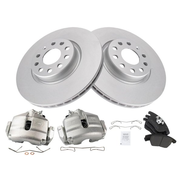 TRQ® - Front Disc Brake Kit with Semi-Metallic Pads and Calipers