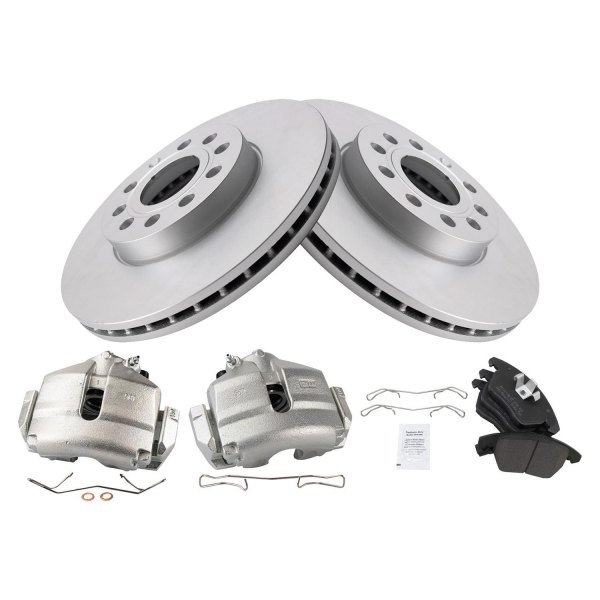 TRQ® - Front Disc Brake Kit with Semi-Metallic Pads and Calipers