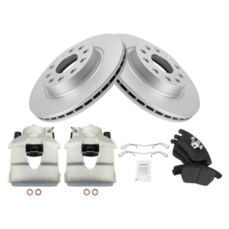TRQ® - Front Disc Brake Kit with Semi-Metallic Pads and Calipers