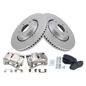 TRQ® - Front Disc Brake Kit with Semi-Metallic Pads and Calipers