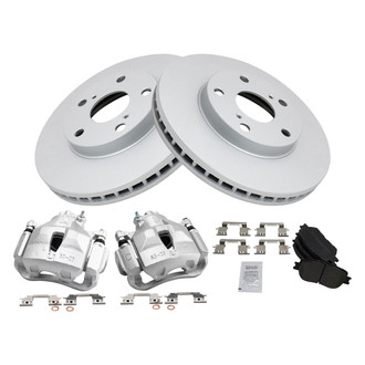 TRQ® - Front Disc Brake Kit with Semi-Metallic Pads and Calipers