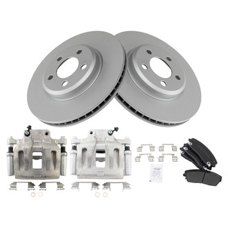 TRQ® - Front Disc Brake Kit with Semi-Metallic Pads and Calipers