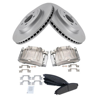 TRQ® - Front Disc Brake Kit with Semi-Metallic Pads and Calipers