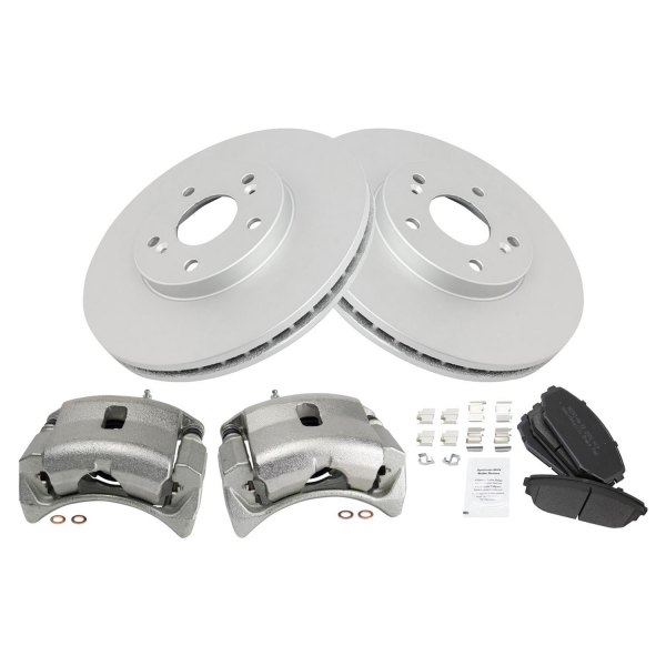 TRQ® - Semi-Metallic Brake Pad & Rotor Kit with Calipers