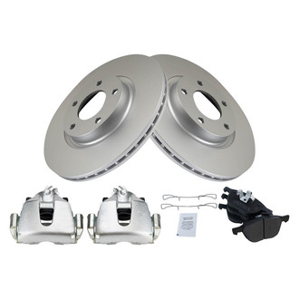 TRQ® - Front Disc Brake Kit with Semi-Metallic Pads and Calipers