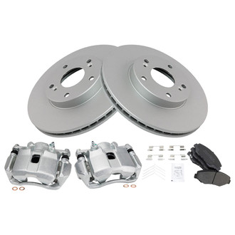 TRQ® - Front Disc Brake Kit with Semi-Metallic Pads and Calipers