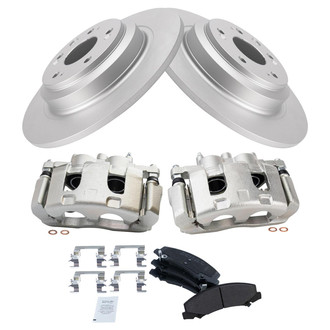 TRQ® - Front Disc Brake Kit with Semi-Metallic Pads and Calipers