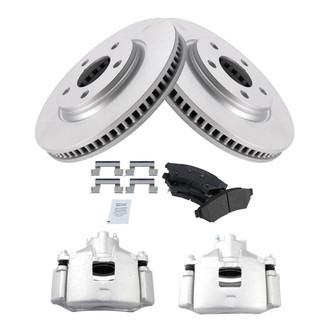 TRQ® - Front Disc Brake Kit with Semi-Metallic Pads and Calipers
