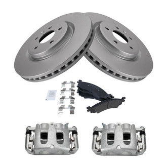 TRQ® - Front Disc Brake Kit with Semi-Metallic Pads and Calipers