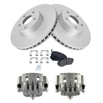 TRQ® - Front Disc Brake Kit with Semi-Metallic Pads and Calipers