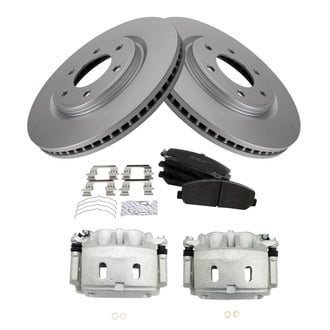 TRQ® - Front Disc Brake Kit with Semi-Metallic Pads and Calipers