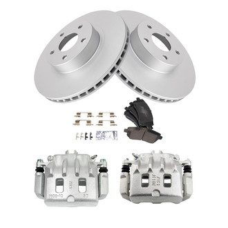 TRQ® - Front Disc Brake Kit with Semi-Metallic Pads and Calipers