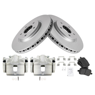 TRQ® - Front Disc Brake Kit with Semi-Metallic Pads and Calipers