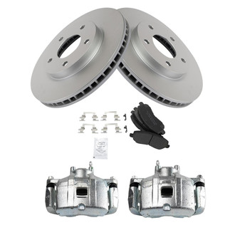 TRQ® - Front Disc Brake Kit with Semi-Metallic Pads and Calipers