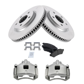 TRQ® - Front Disc Brake Kit with Semi-Metallic Pads and Calipers