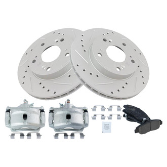 TRQ® - Performance Ceramic Front Brake Kit with Calipers