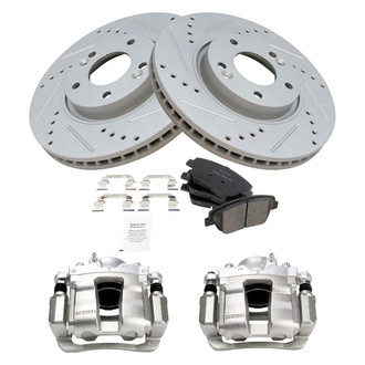 TRQ® - Performance Ceramic Front Brake Kit with Calipers
