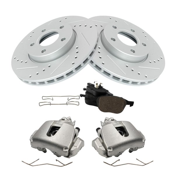 TRQ® - Performance Ceramic Front Brake Kit with Calipers