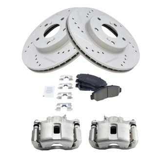 TRQ® - Performance Ceramic Front Brake Kit with Calipers