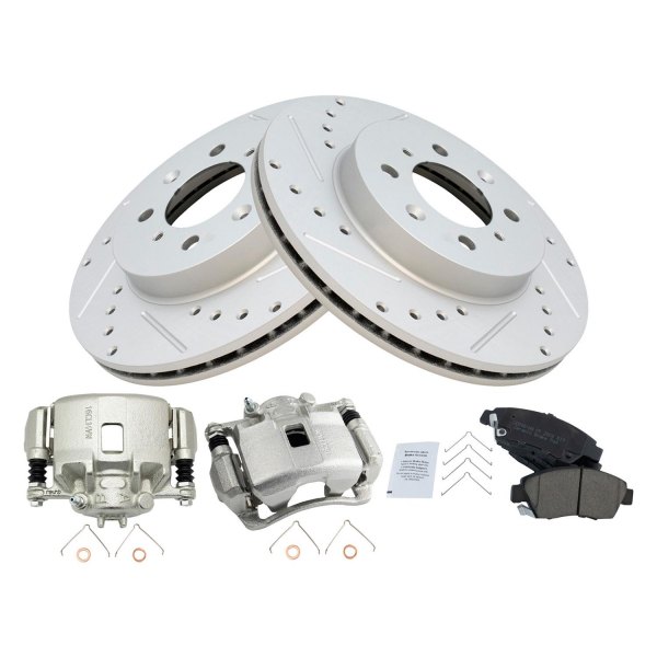 TRQ® - Performance Ceramic Front Brake Kit with Calipers