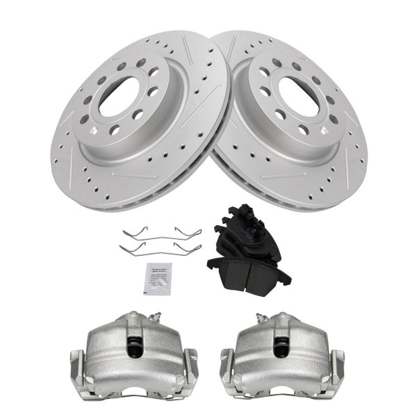 TRQ® - Performance Ceramic Front Brake Kit with Calipers