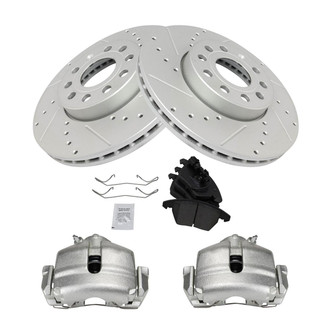 TRQ® - Performance Ceramic Front Brake Kit with Calipers