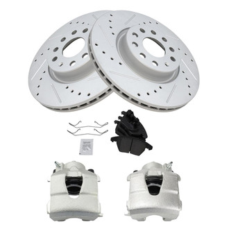 TRQ® - Performance Ceramic Front Brake Kit with Calipers