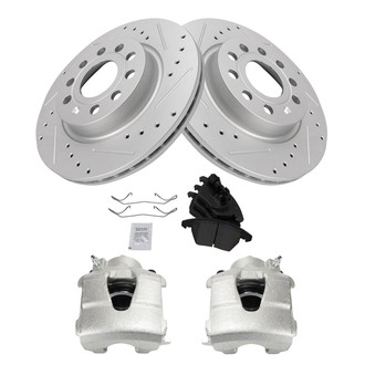 TRQ® - Performance Ceramic Front Brake Kit with Calipers