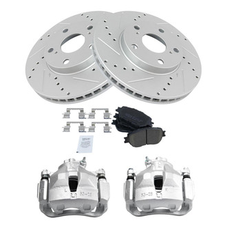 TRQ® - Performance Ceramic Front Brake Kit with Calipers