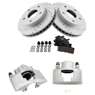 TRQ® - Performance Ceramic Front Brake Kit with Calipers